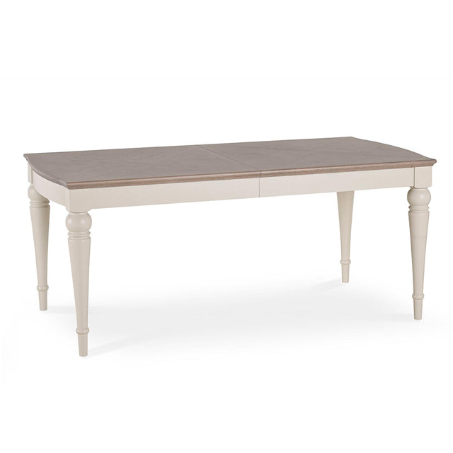 Bentley Designs Montreux Grey Washed Oak and Soft Grey 6 Seater Extending Dining Table