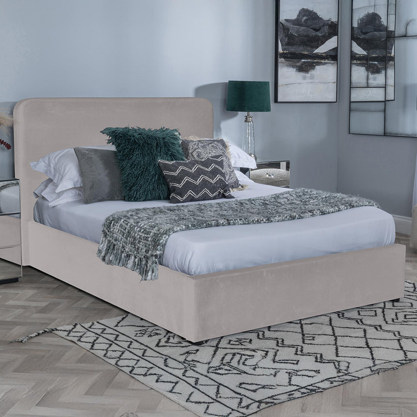 Ashby Beige Fabric Bed