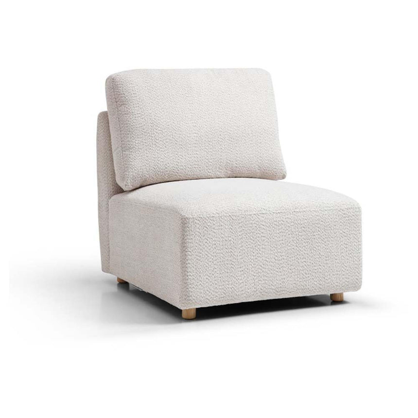 Como Natural Boucle Fabric Armless Chair
