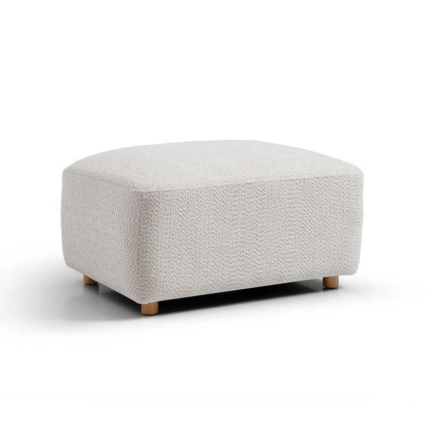 Como Natural Boucle Fabric Footstool