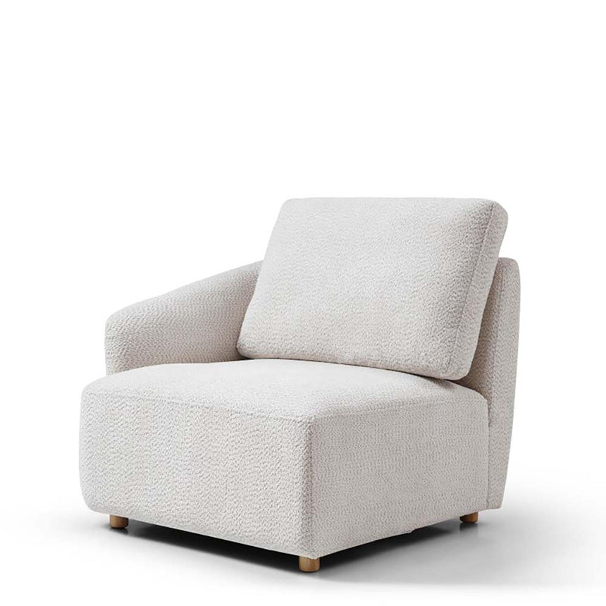 Averie Natural Boucle Fabric Left Hand Facing End Chair