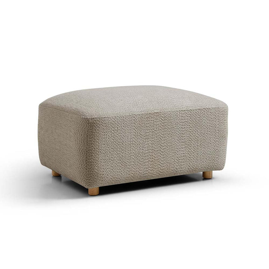 Como Taupe Boucle Fabric Footstool