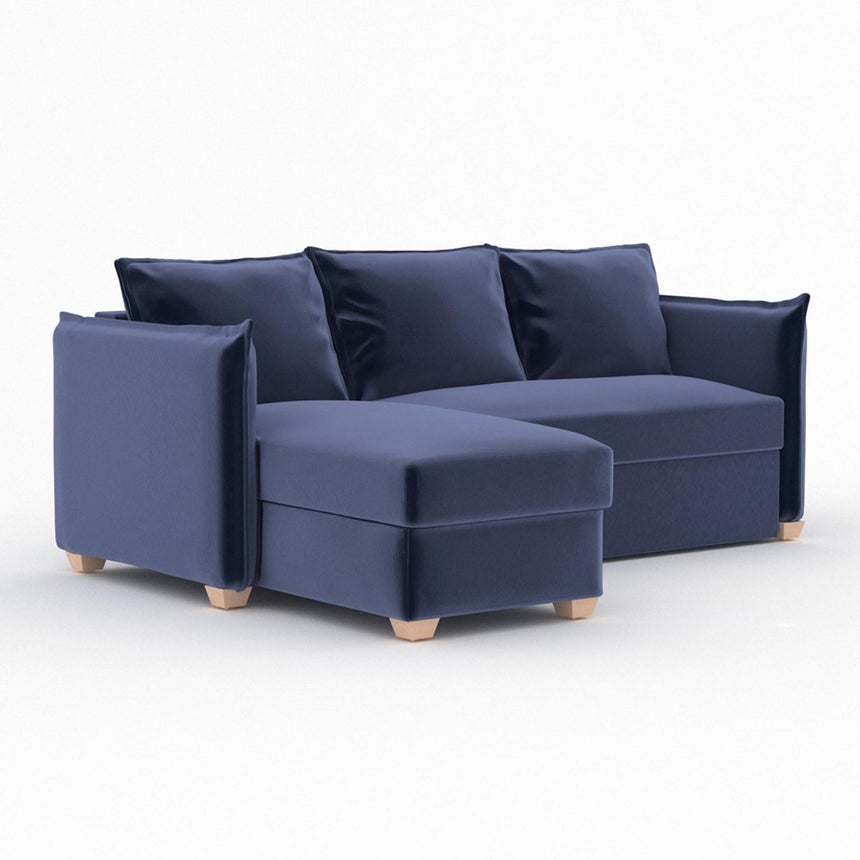 Oscar Sunningdale Midnight Blue Fabric Corner Sofa Bed