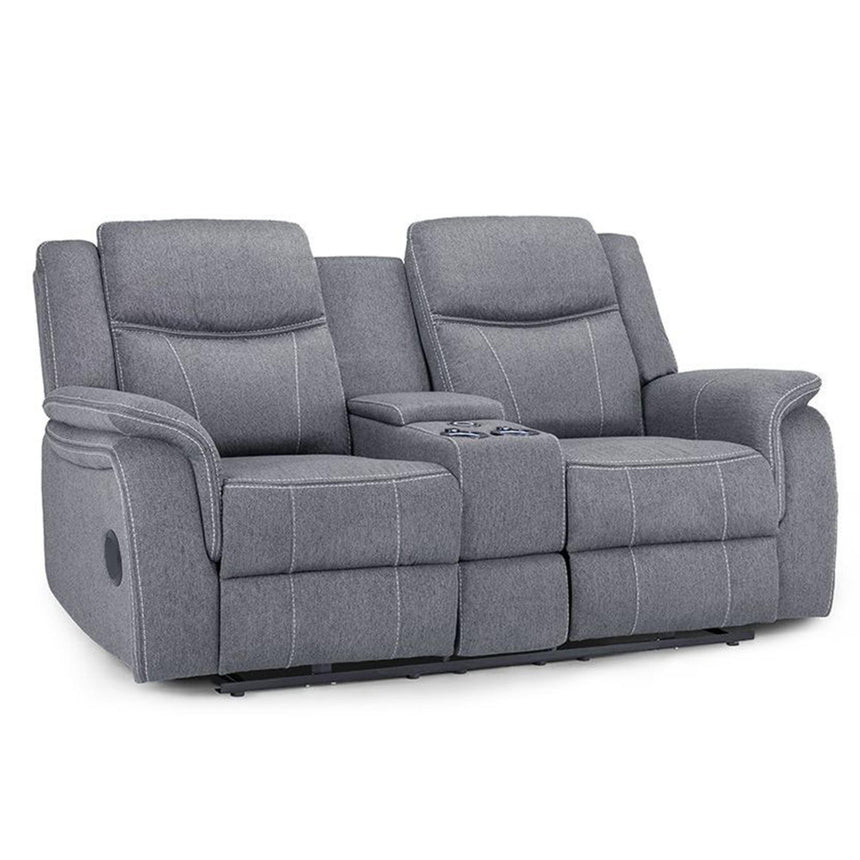 Galaxy Tech Grey Fabric 2 Seater Sofa