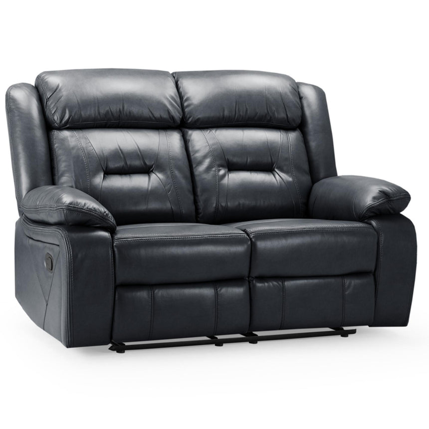 Novie Black Faux Leather 2 Seater Sofa