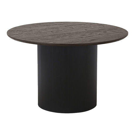 Boavista Dark Wood 4 Seater Round Pedestal Dining Table - 120cm