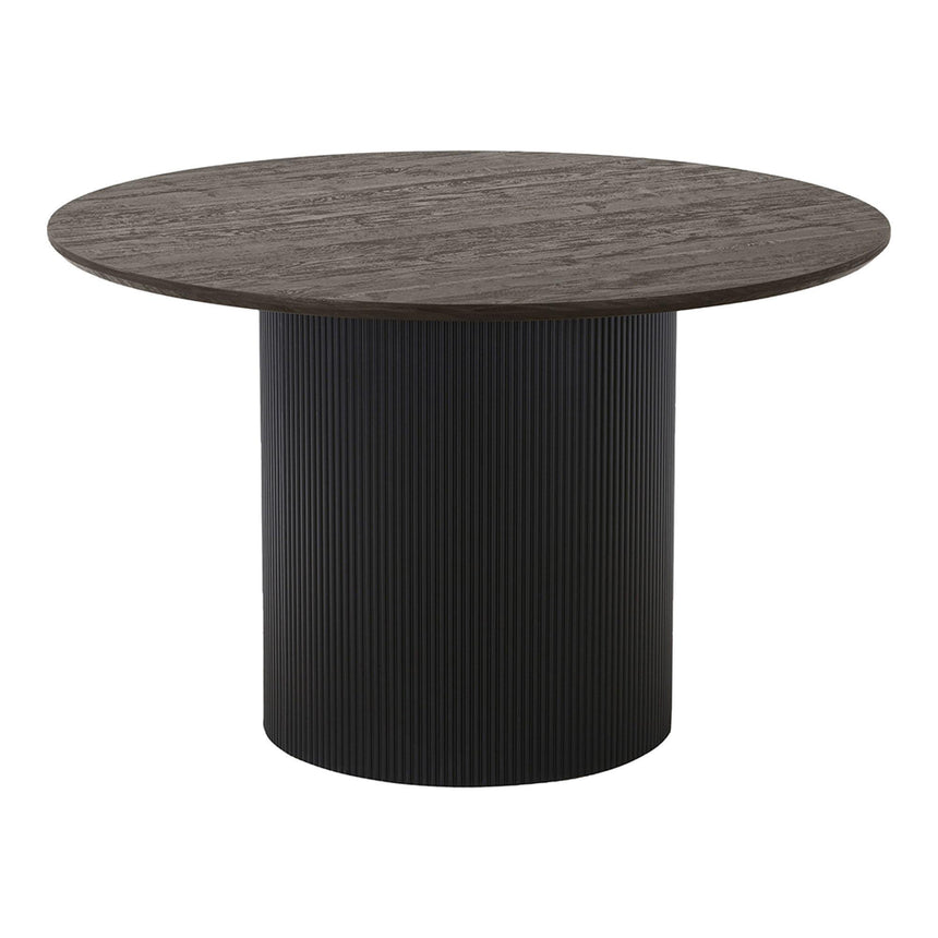 Boavista Dark Wood 4 Seater Round Pedestal Dining Table - 120cm