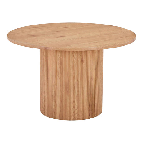 Boavista Natural Wood 4 Seater Round Pedestal Dining Table - 120cm