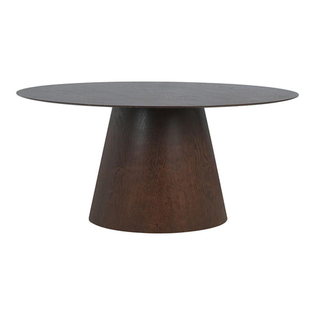 Bolton Dark Wood 6 Seater Oval Pedestal Dining Table - 160cm