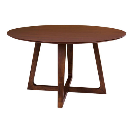 Hellerup Walnut 4 Seater Round Pedestal Dining Table - 137cm