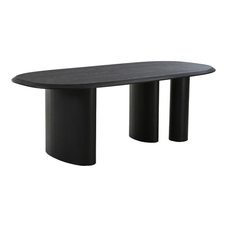 Tirano Black 8 Seater Pedestal Dining Table - 220cm