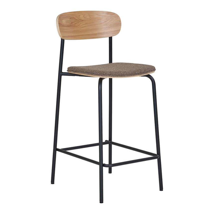 2 x Estepona Ash Wood Barstool with Back