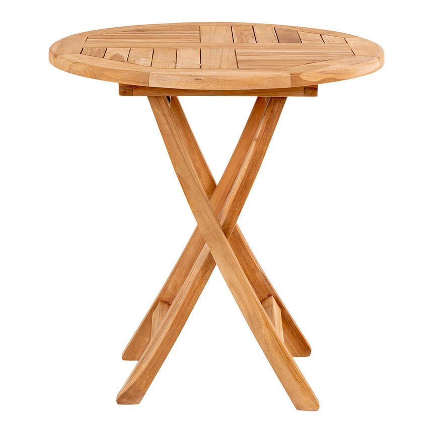 Oviedo Natural Teak Wood Round Bar Table