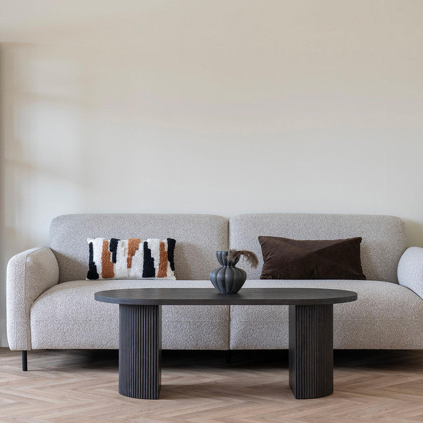 Boavista Dark Wood Oval Coffee Table