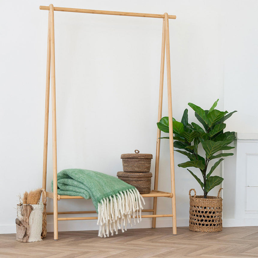 Manaus Natural Bamboo Clothes Rack