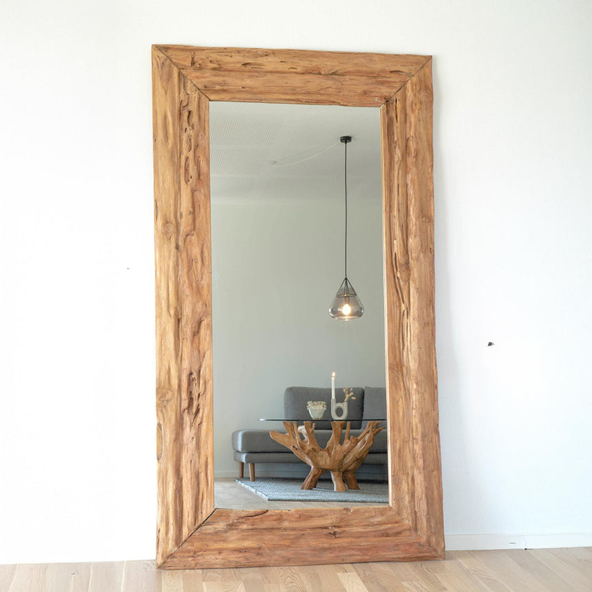 Granada Natural Teak Antique Mirror - 101cm x 180cm