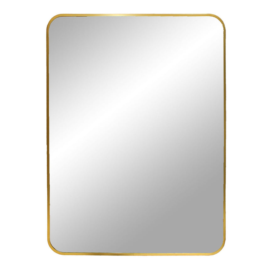 Madrid Brass Finish Rectangular Wall Mirror - 50cm x 70cm