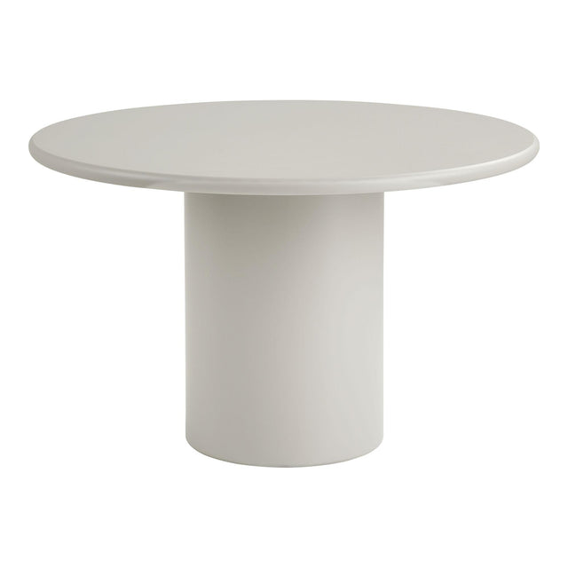 Nagano Concrete Effect 4 Seater Round Pedestal Dining Table - 120cm