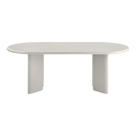 Nagano Concrete Effect 8 Seater Oval Double Pedestal Dining Table - 220cm