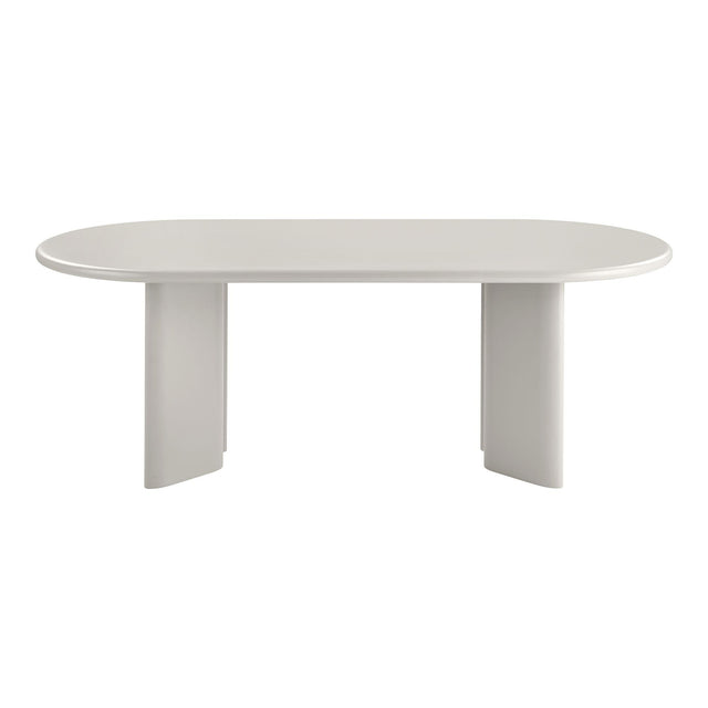 Nagano Concrete Effect 8 Seater Oval Double Pedestal Dining Table - 220cm