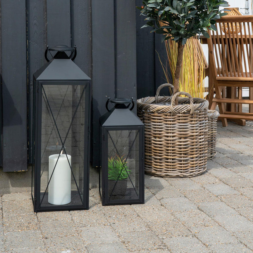 Casa Black Steel Set of 2 Lanterns
