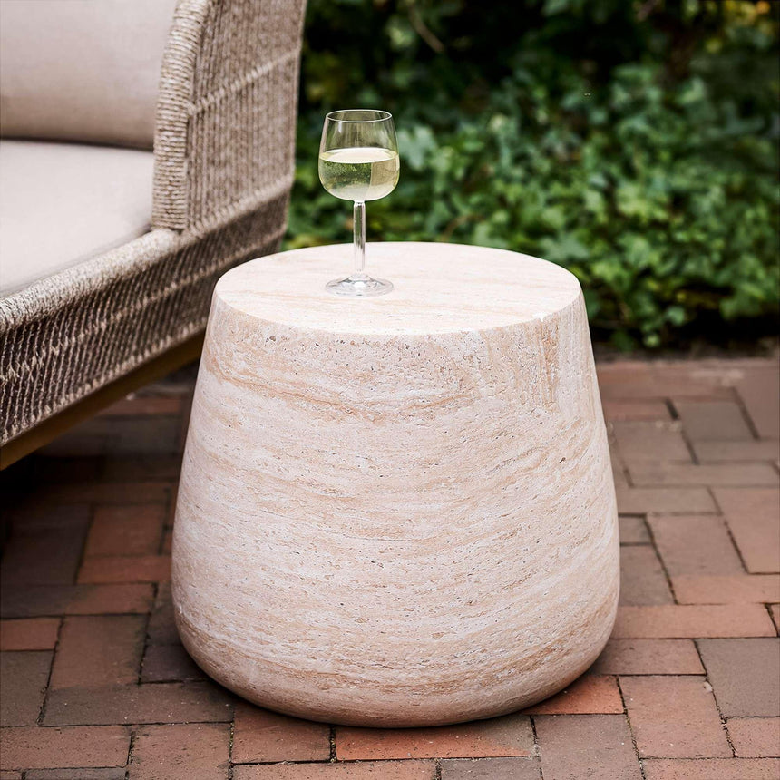 Bonn Natural Round Large Side Table