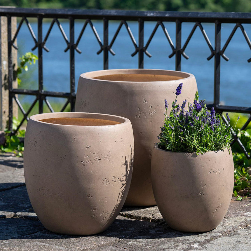 Beckley Brown Fiberclay Set of 3 Pots