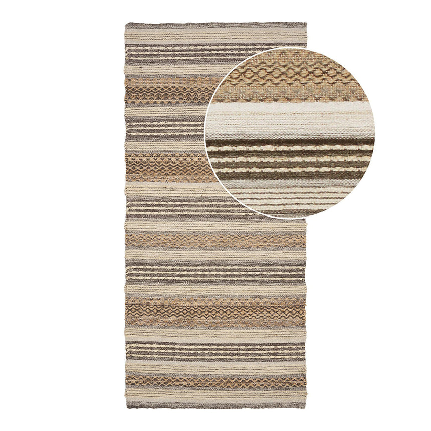 Morena Grey Hallway Runner Rug - 180cm x 80cm