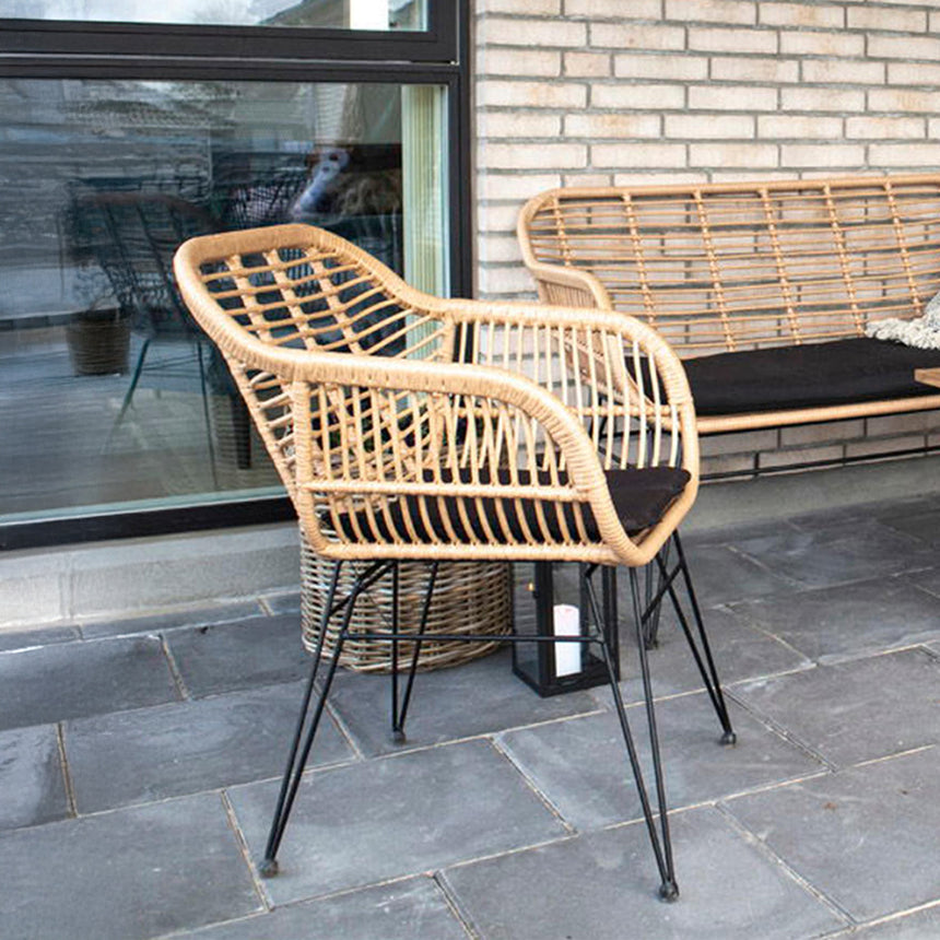 2 x Trieste Rattan Garden Dining Armchair