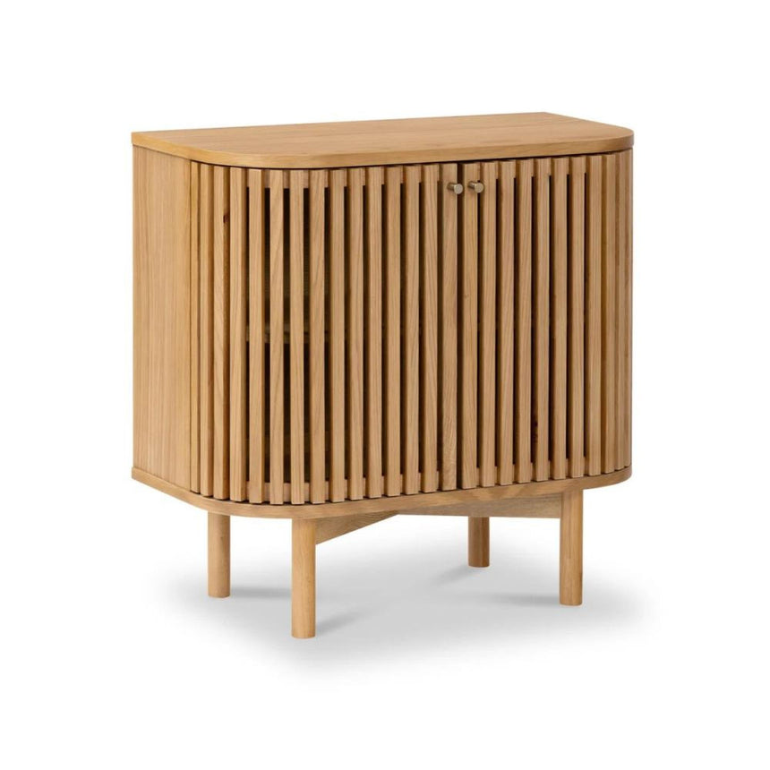 Soho Oak 2 Door Slatted Cupboard