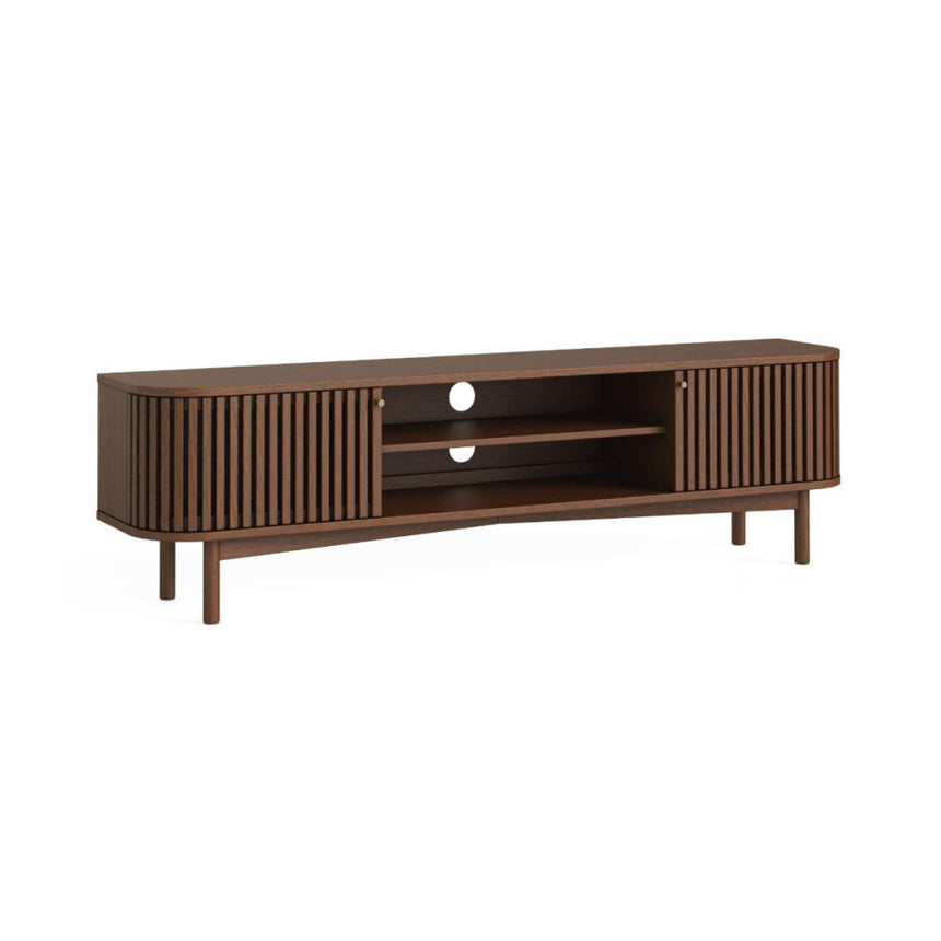 Soho Dark Oak 180cm Slatted Large Storage TV Unit