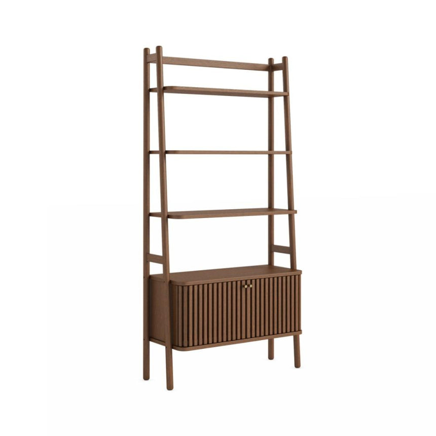 Soho Dark Oak 2 Door Slatted Bookcase