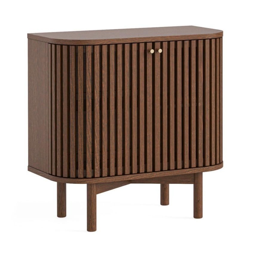 Soho Dark Oak 2 Door Slatted Cupboard