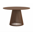 Soho Dark Oak 4 Seater Round Dining Table with Slatted Base - 120cm