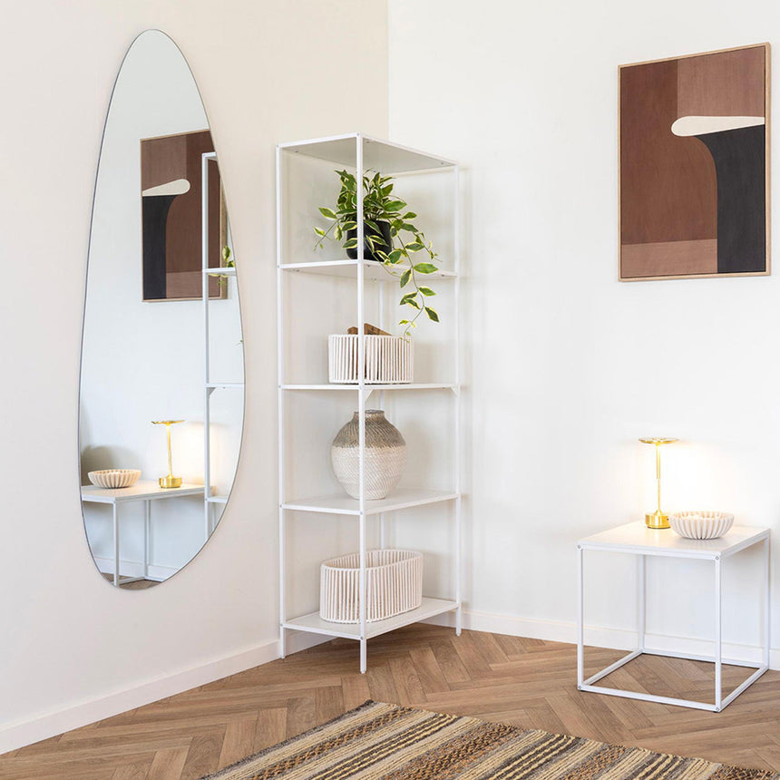 Vita White Melamine Tall Open Shelving Unit