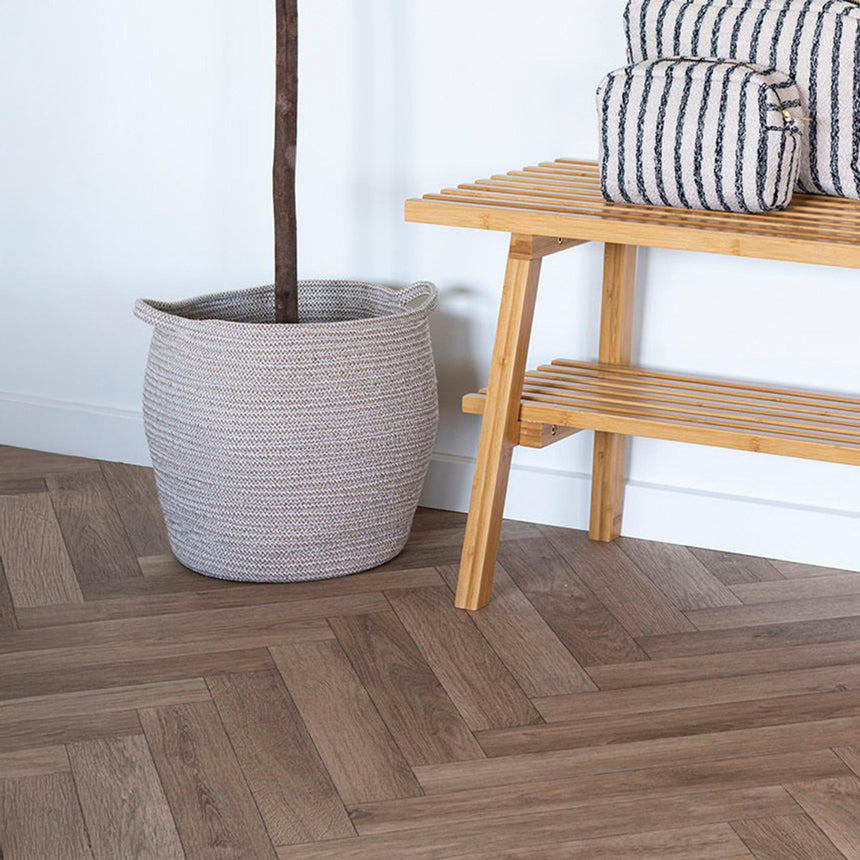 Lamas Beige Fabric Basket (Set of 2)