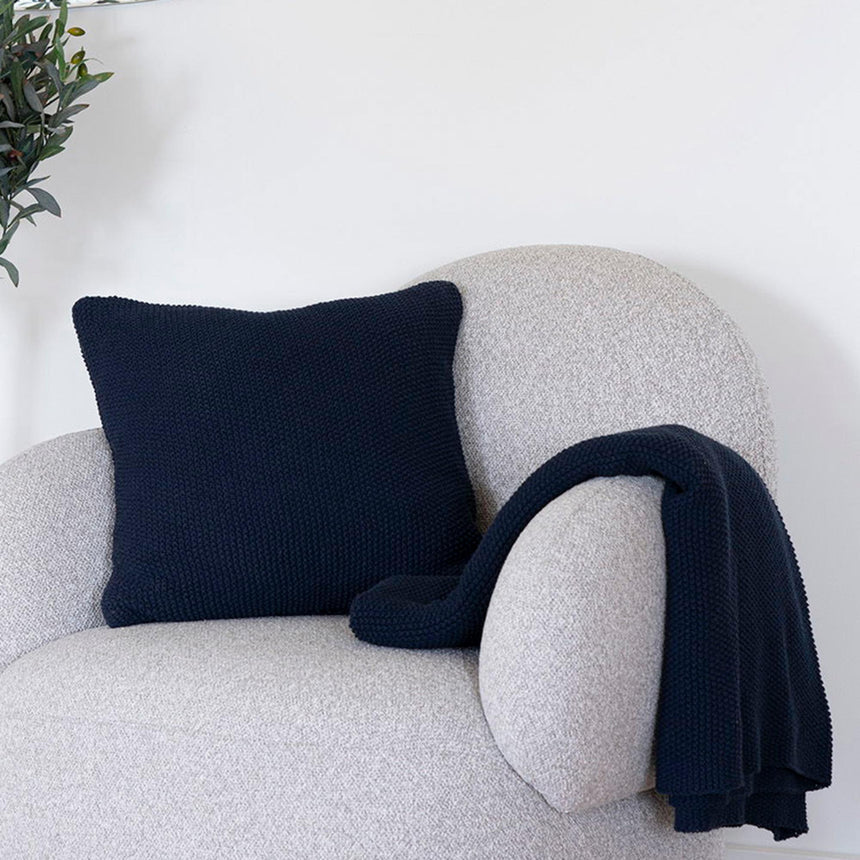 Santos Dark Blue Fabric Cushion