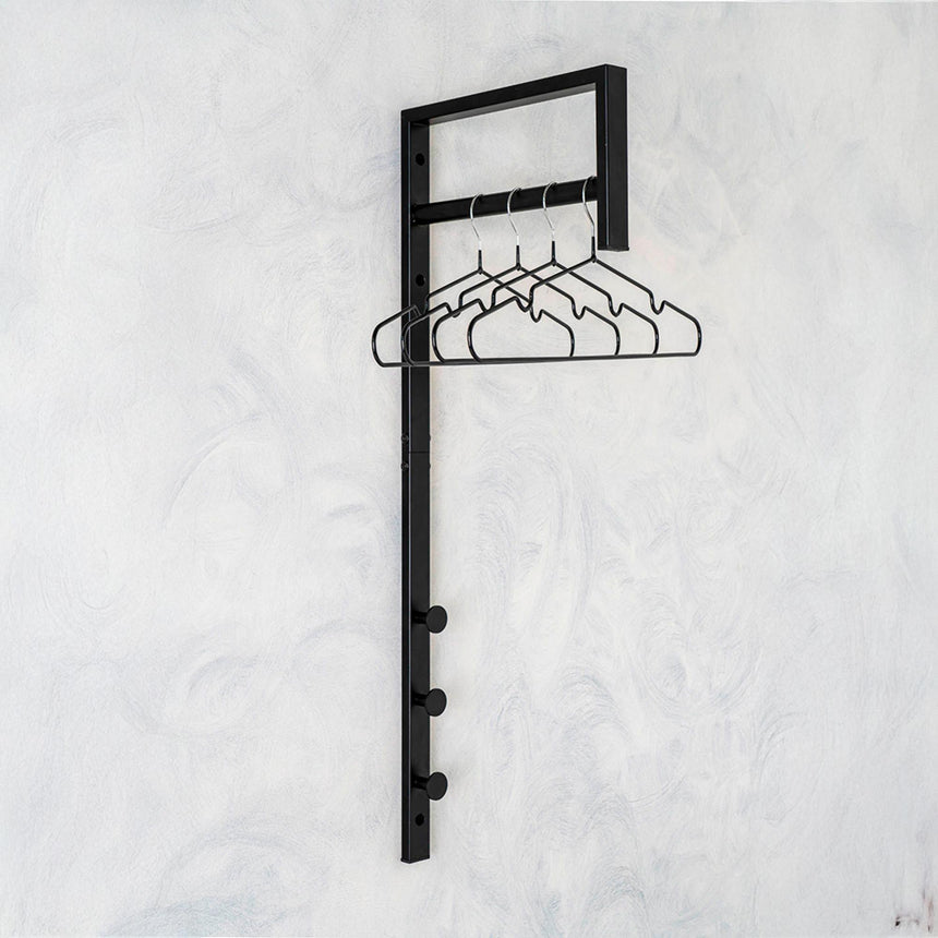 Trento Black Metal Clothes Rack