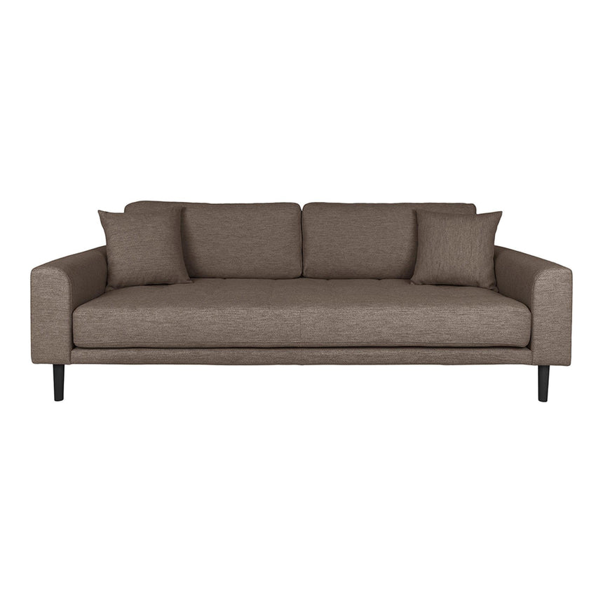 Lido Brown Fabric 3 Seater Sofa