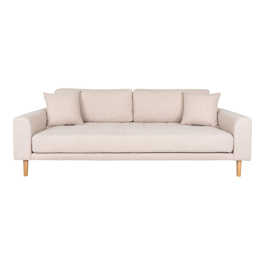 Lido Sand Fabric 3 Seater Sofa