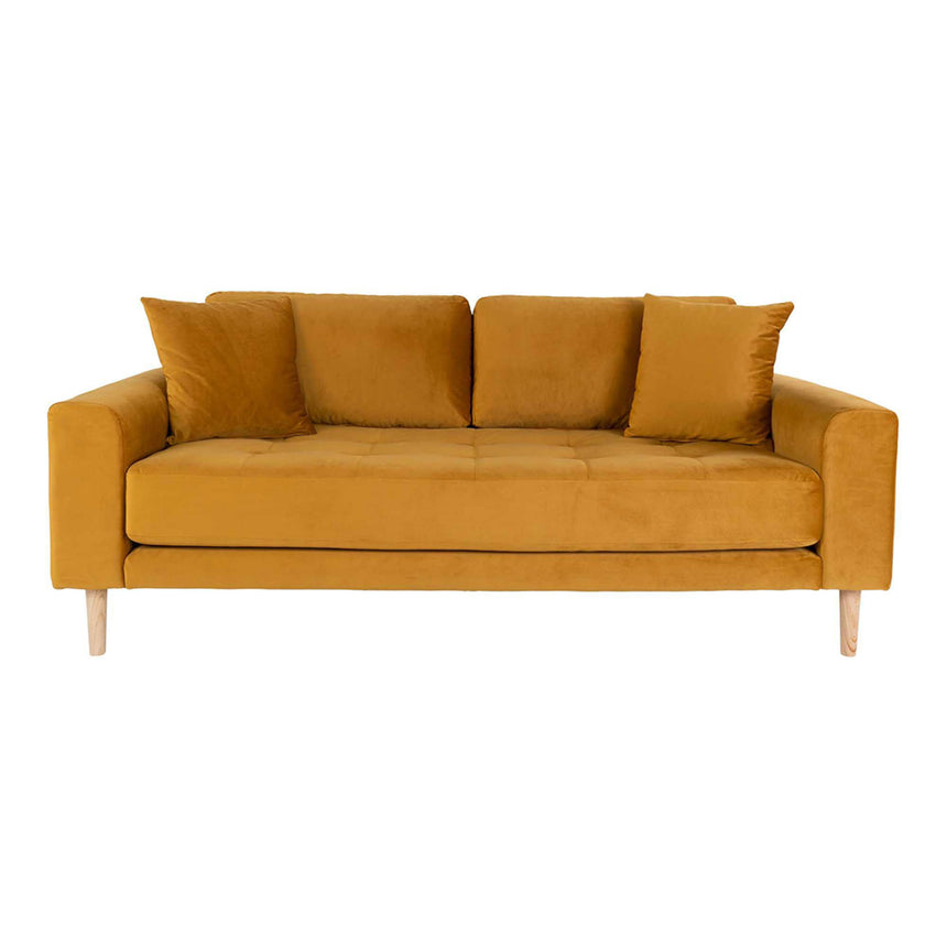 Lido Mustard Fabric 2.5 Seater Sofa