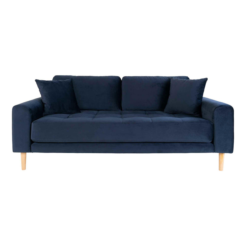 Lido Blue Velvet Fabric 2.5 Seater Sofa