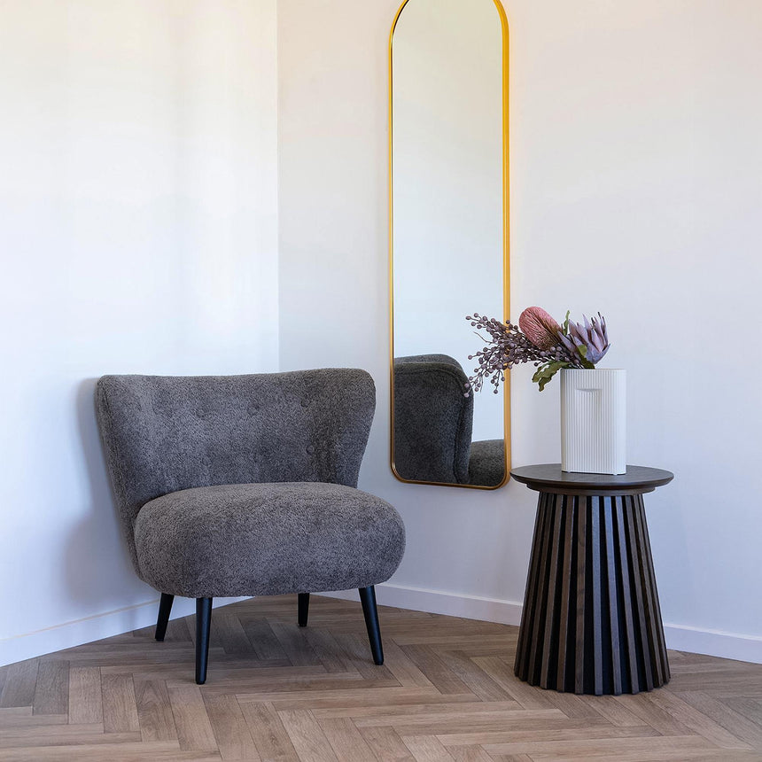 Covelo Brown Fabric Lounge Chair