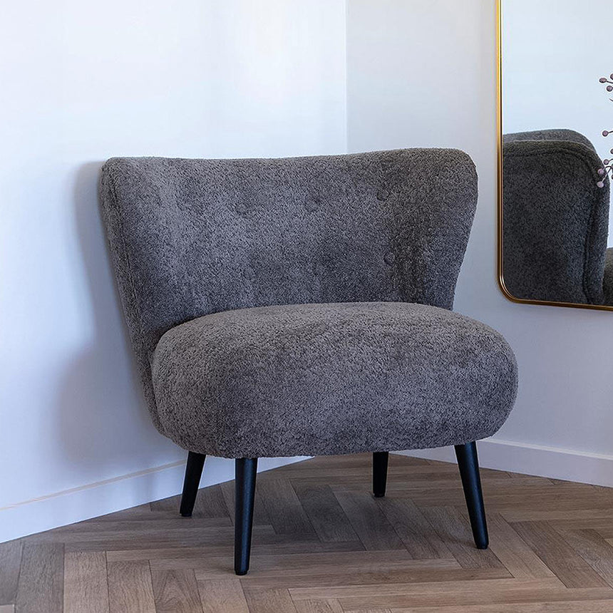 Covelo Brown Fabric Lounge Chair