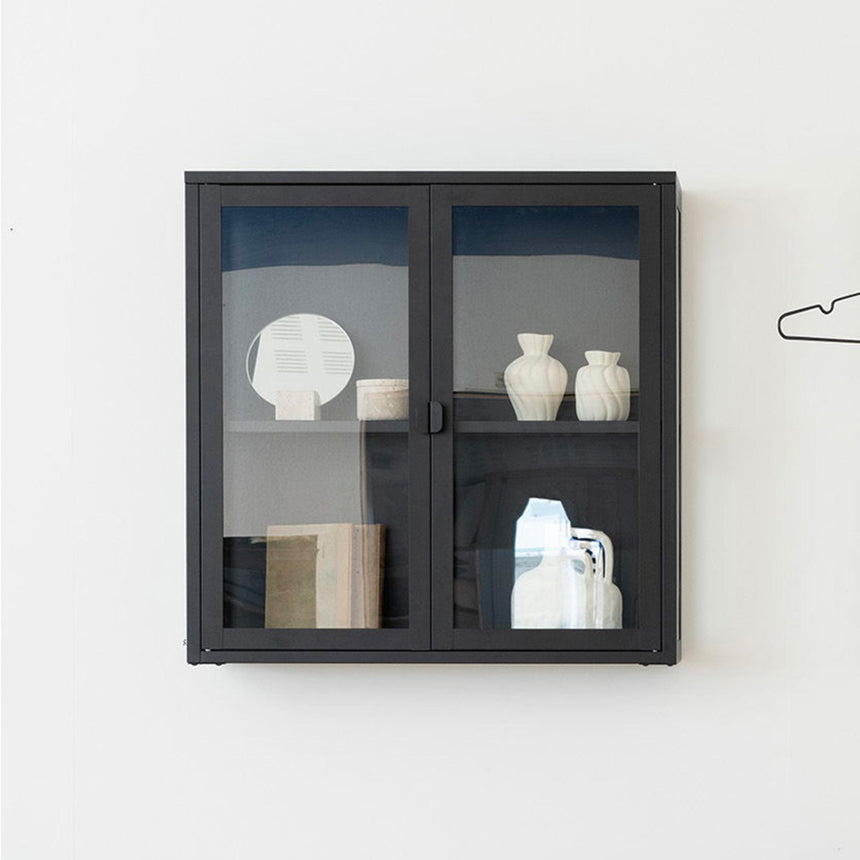 Nondalton Black Hanging Display Cabinet