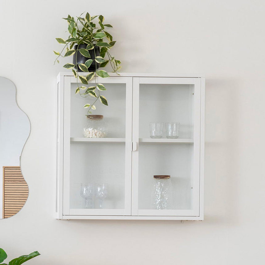 Nondalton White Hanging Display Cabinet