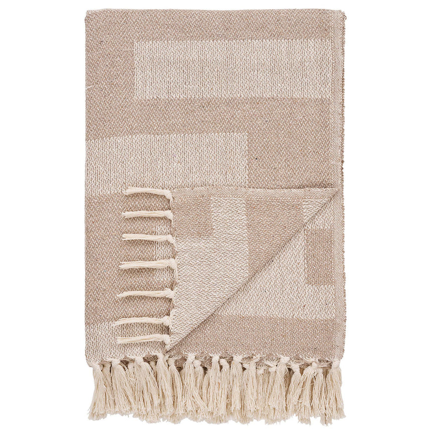 Adana Taupe Fabric Throw