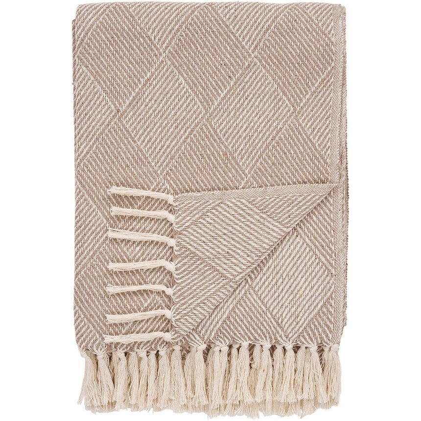 Bursa Taupe Fabric Throw