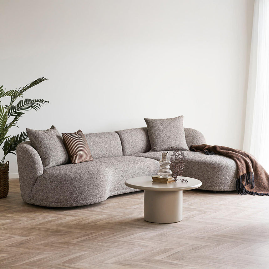 Kingston Brown Fabric Lounge Sofa - RHF