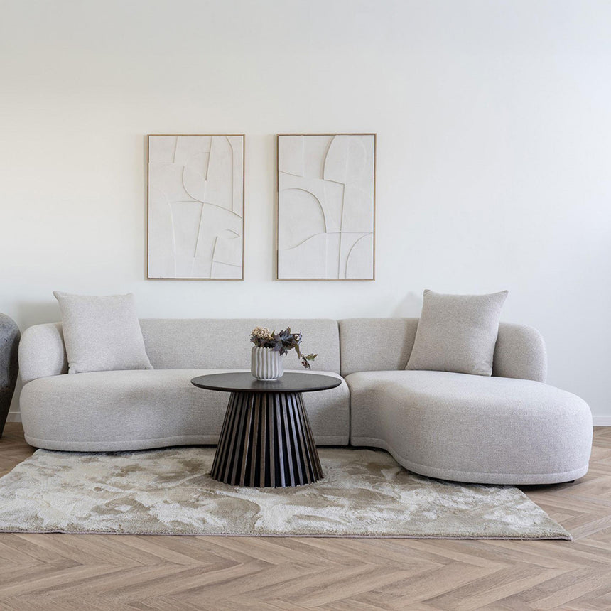 Kingston Natural Fabric Lounge Sofa - RHF